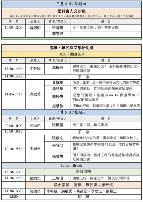 [研討會]尋找一個地方：流離、難民與文學研討會 | 2024/7/4-5Image